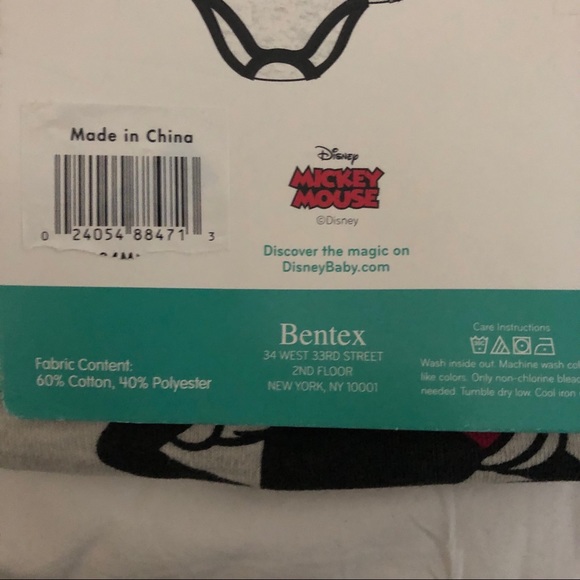 Disney Mickey Mouse Onesie 12 mo NEW set of 2 - Picture 3 of 5